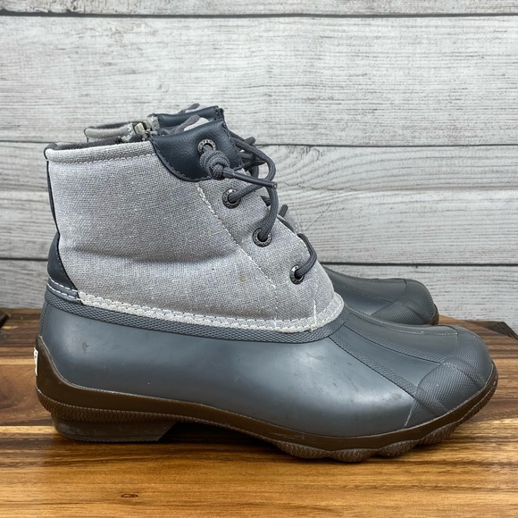 Sperry Saltwater Syren Gulf Quilt Duck Boot Grey Glitter STS84447 Women’s Size 7 - Picture 4 of 11